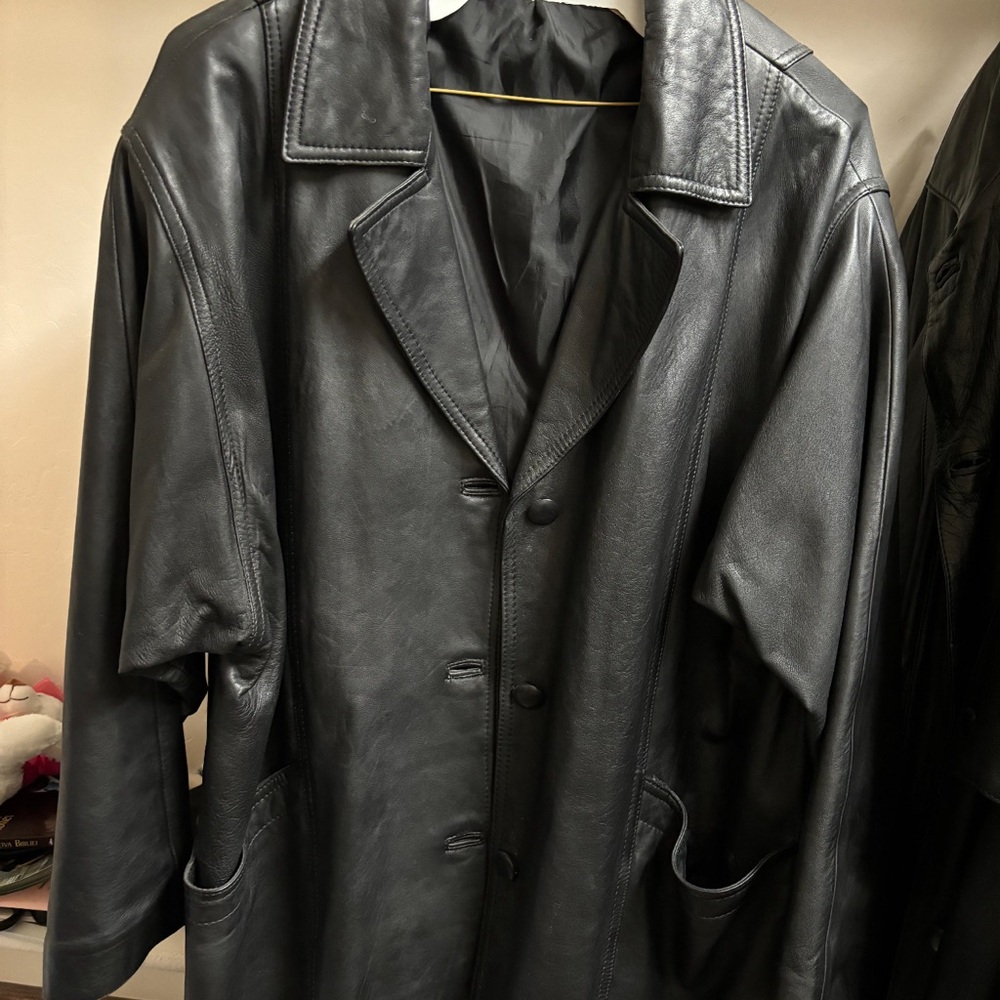Leather coat